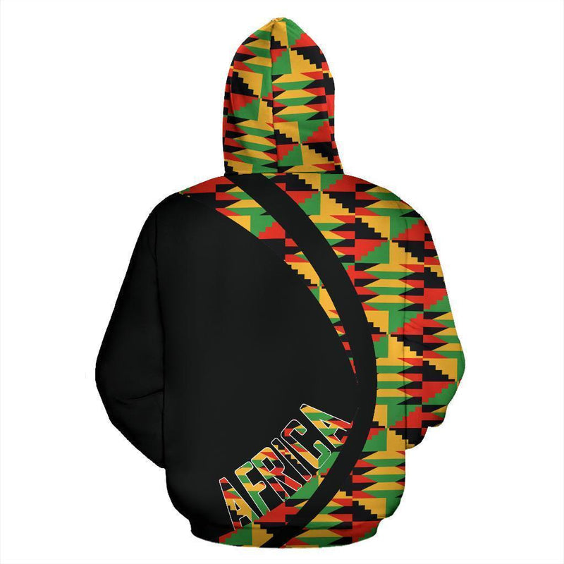 African Kente Cloth Ghana Special Pullover Circle Hoodie