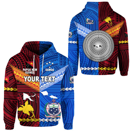 Custom Papua New Guinea Samoa Together Hoodie