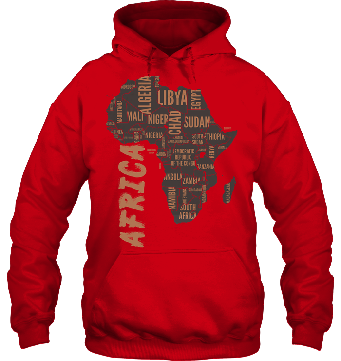 African Africa Map Hoodie