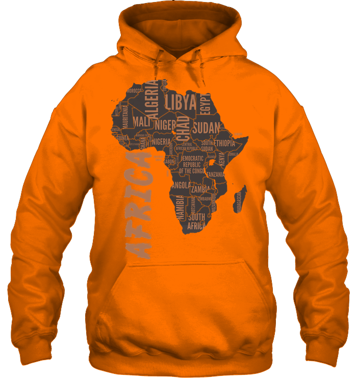 African Africa Map Hoodie