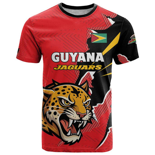 Custom Cricket Guyana Jaguars Go Champion T Shirt
