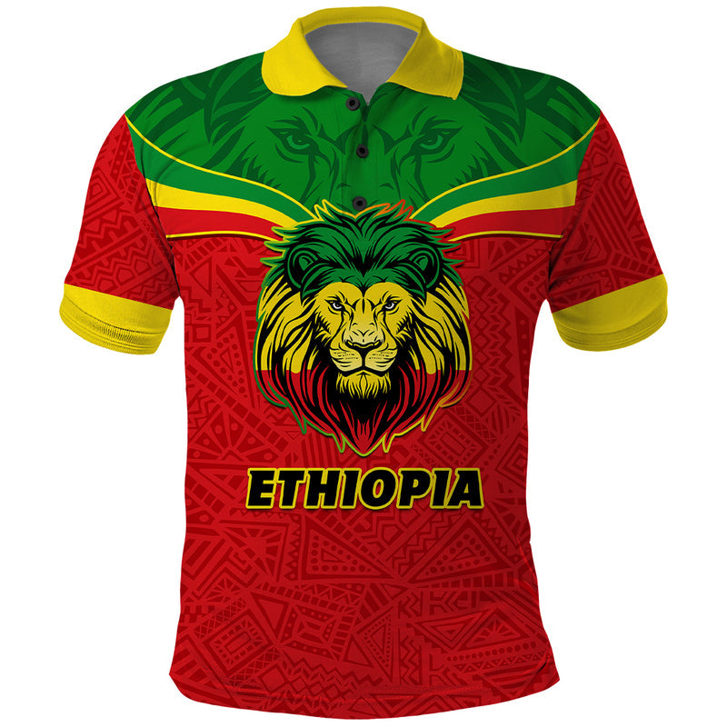 Ethiopia Lion Of Judah Flag Style Special Version Polo Shirt