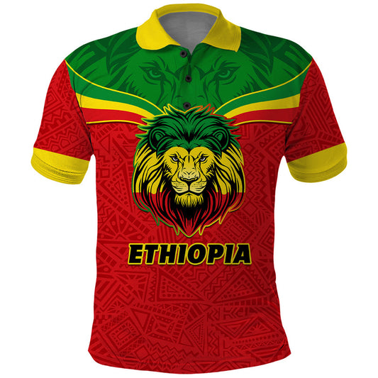 Ethiopia Lion Of Judah Flag Style Special Version Polo Shirt