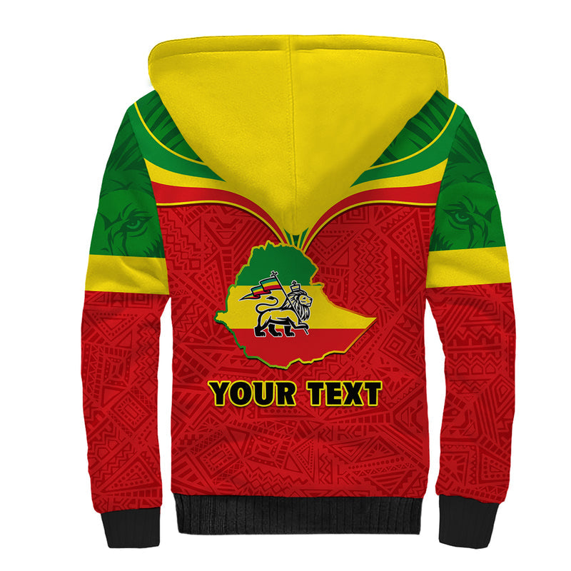 Ethiopia Lion Of Judah Flag Style Special Version Sherpa Hoodie