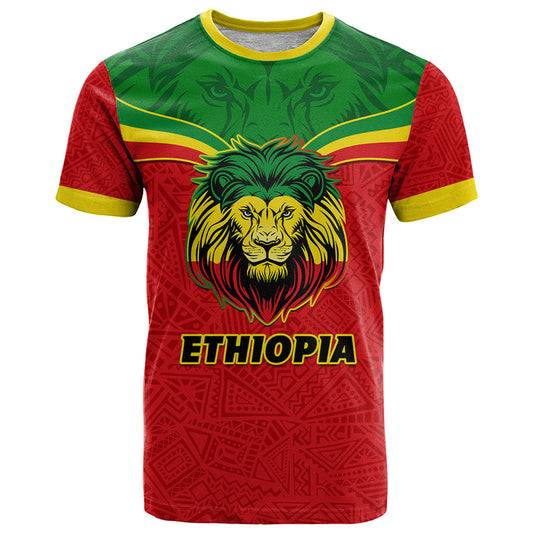Ethiopia Lion Of Judah Flag Style Special Version T Shirt