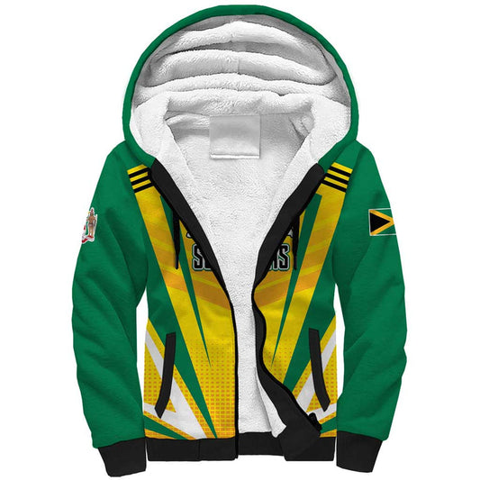 Custom Cricket Jamaica Scorpions We Made Legends Sherpa Hoodie