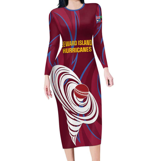 Custom Cricket Leeward Hurricanes Come On Hurricanes Boys Long Sleeve Bodycon Dress