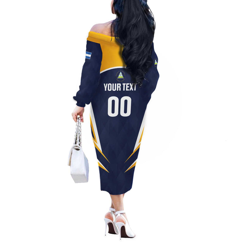 Custom Baseball Tigres Chinandega Go Nicaragua Boys Off The Shoulder Long Sleeve Dress