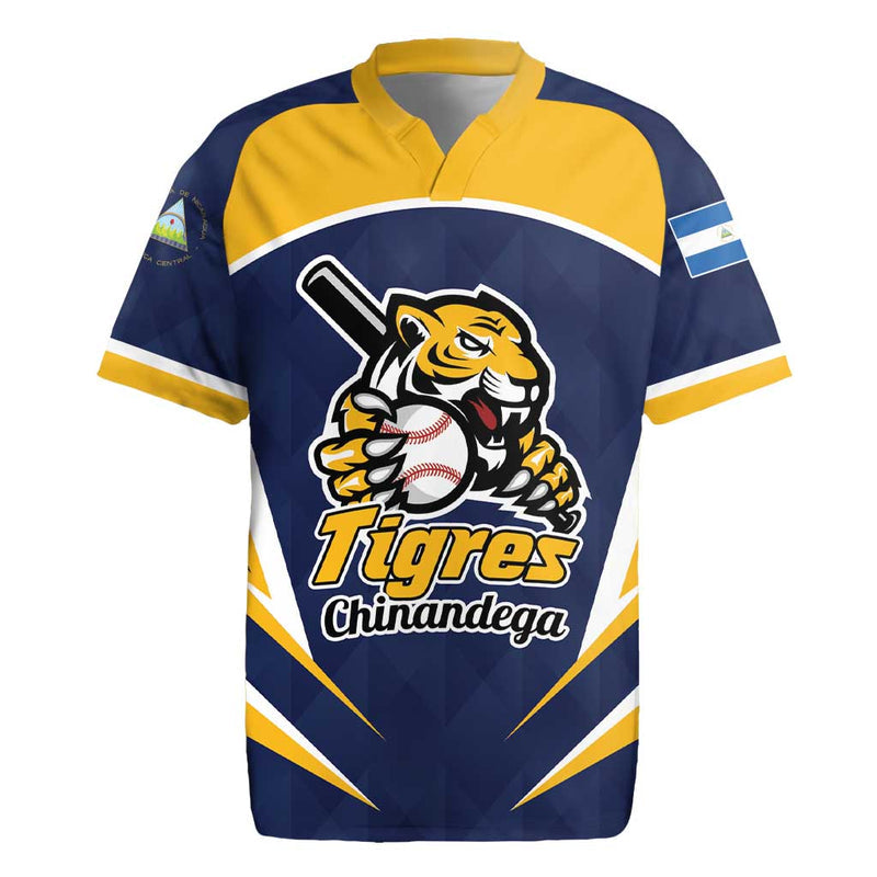 Custom Baseball Tigres Chinandega Go Nicaragua Boys Rugby Jersey