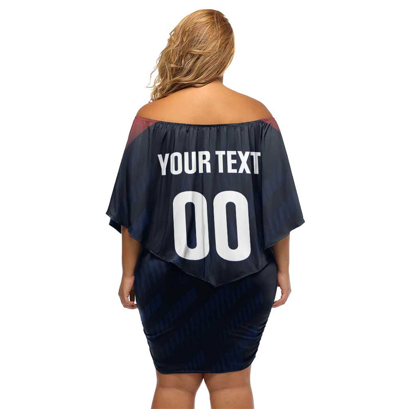 Custom Baseball Titanes Florida Puerto Rico Boys Come On Off Shoulder Short Dress