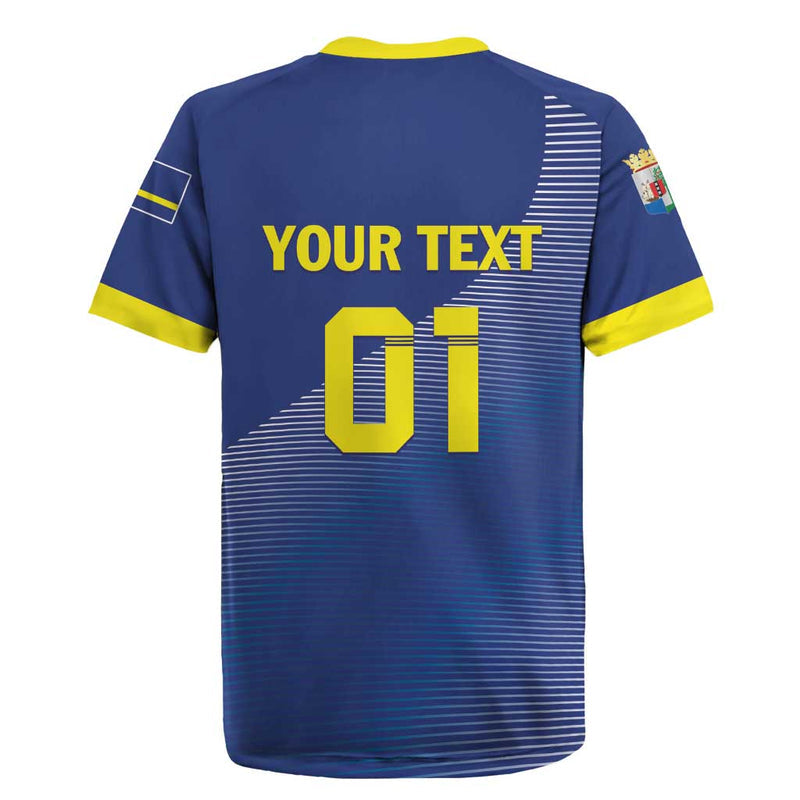 Custom Curacao Football La Familia Azul Go Champion Rugby Jersey