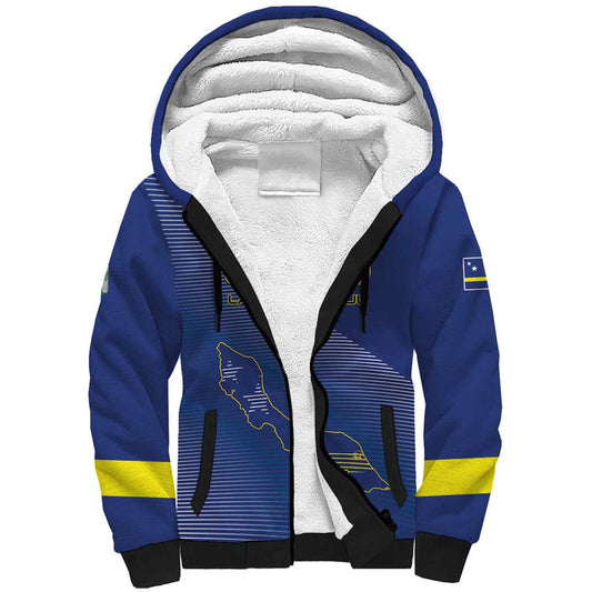 Custom Curacao Football La Familia Azul Go Champion Sherpa Hoodie