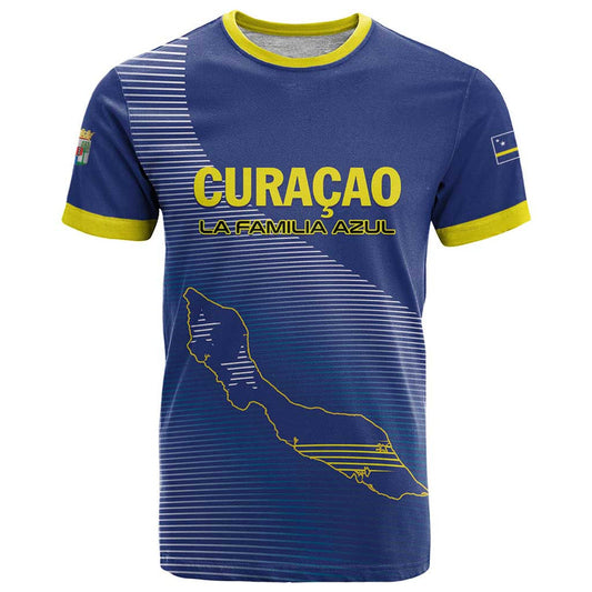 Custom Curacao Football La Familia Azul Go Champion T Shirt