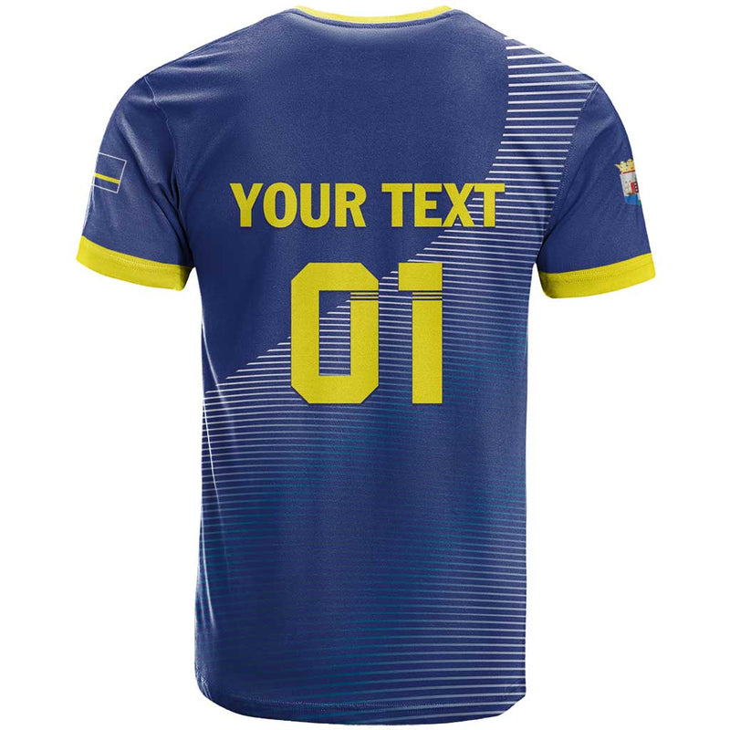 Custom Curacao Football La Familia Azul Go Champion T Shirt