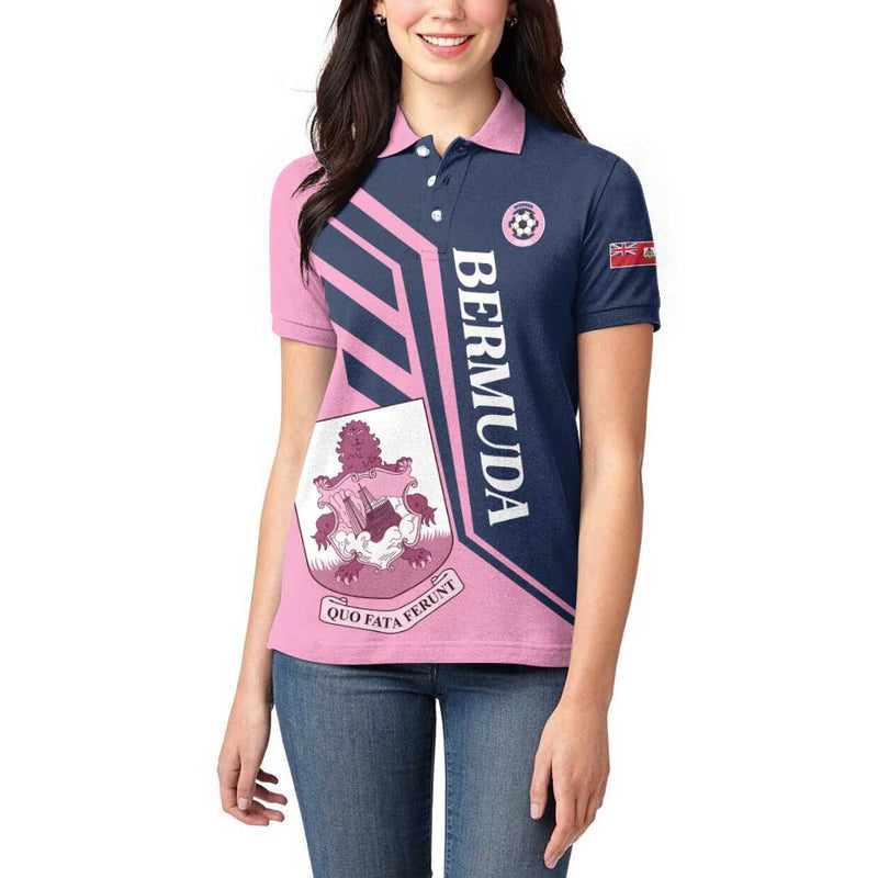 Custom Bermuda Football Come On Gombey Warriors Women Polo Shirt