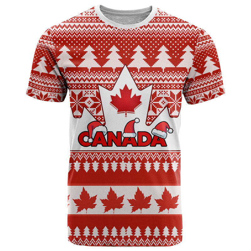 Custom Canada Christmas Maple Leaf Unique Style T Shirt