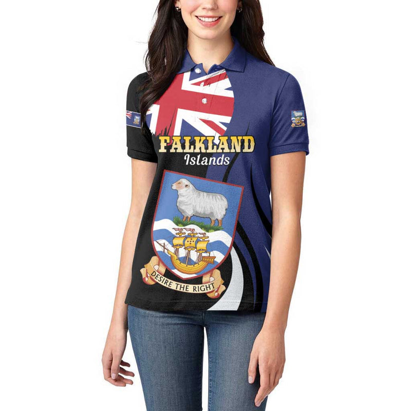 Falkland Islands Desire the Right Women Polo Shirt