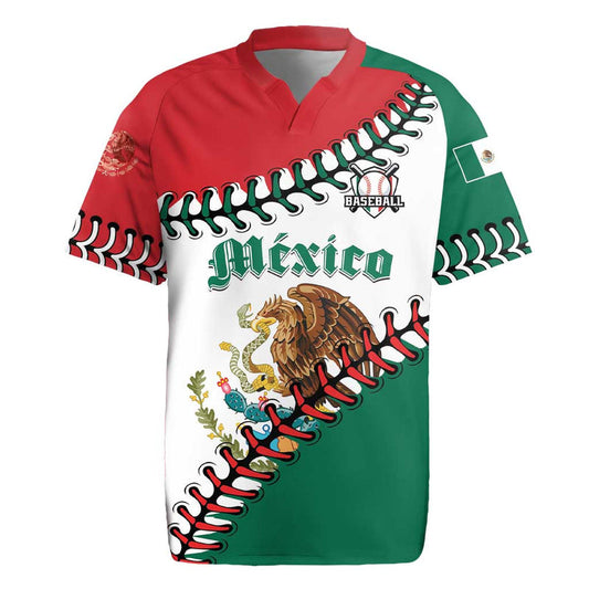 Custom Baseball Mexico Come On Mexican Team Rugby Jersey