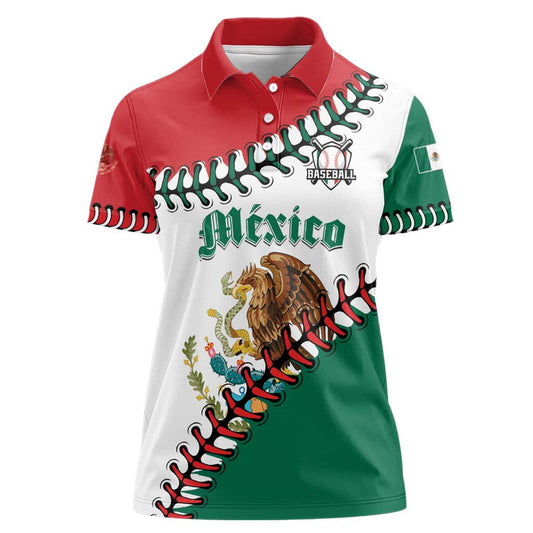 Custom Baseball Mexico Come On Mexican Team Women Polo Shirt