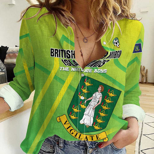 Custom British Virgin Islands Football Come On The Nature Boys Women Casual Shirt