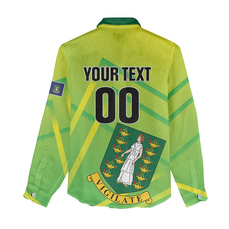 Custom British Virgin Islands Football Come On The Nature Boys Women Casual Shirt