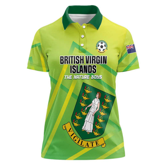 Custom British Virgin Islands Football Come On The Nature Boys Women Polo Shirt