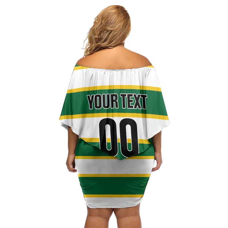 Custom British Virgin Islands Rugby Team Bvi Go Champions Off Shoulder Short Dress