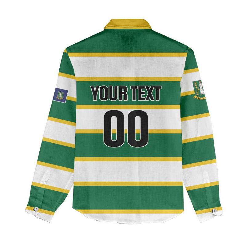 Custom British Virgin Islands Rugby Team BVI Go Champions Women Casual Shirt