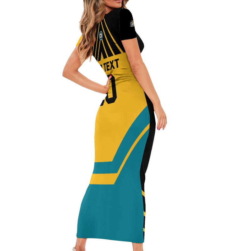Custom Football The Bahamas Go Bahamian Slayers Short Sleeve Bodycon Dress