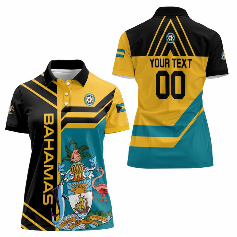 Custom Football The Bahamas Go Bahamian Slayers Women Polo Shirt