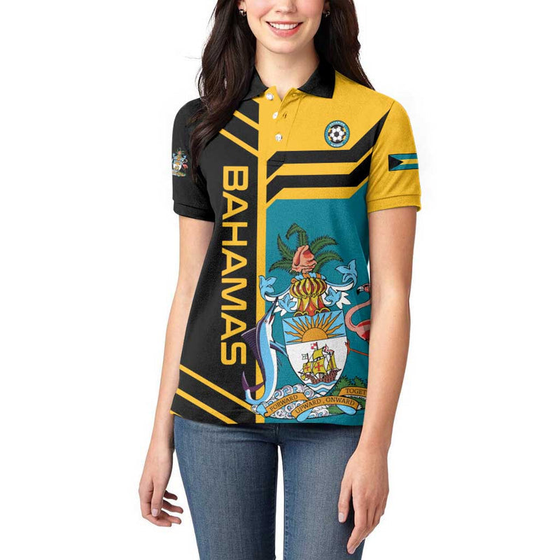Custom Football The Bahamas Go Bahamian Slayers Women Polo Shirt