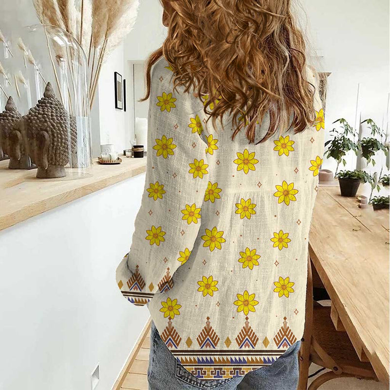 Enkutatash Dashiki Adey Abeba Pattern Women Casual Shirt