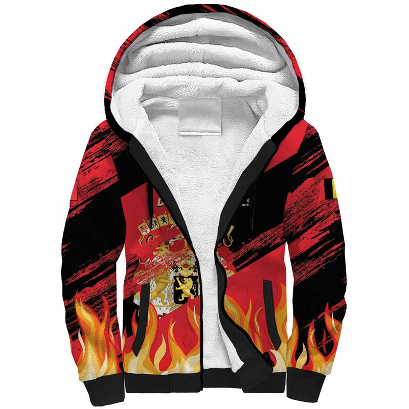 Custom Belgium 2024 Football Go De Rode Duivels Sherpa Hoodie