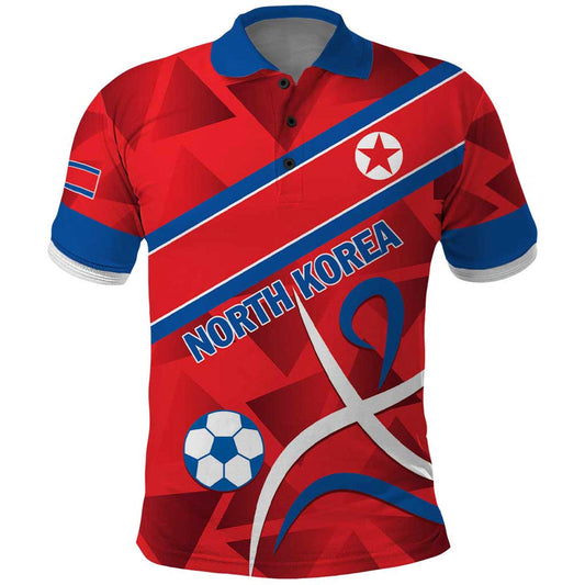 Custom North Korea Football Go Champion Polo Shirt