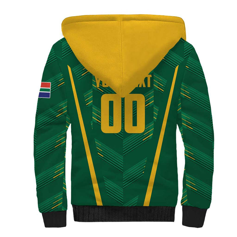 Custom South Africa Cricket SA Protea Woza Nawe Sherpa Hoodie