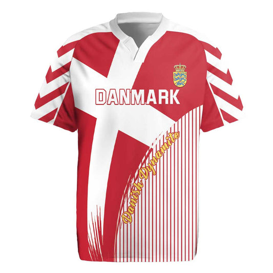 Custom Danmark 2024 Football We Are Red We Are White We Are Danish Dynamite Rugby Jersey
