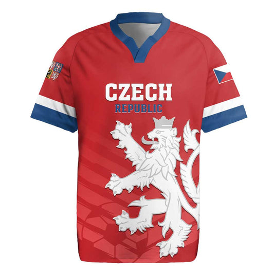 Custom Czech Republic 2024 Football Jeden Tym Jeden Cil Czechia Rugby Jersey