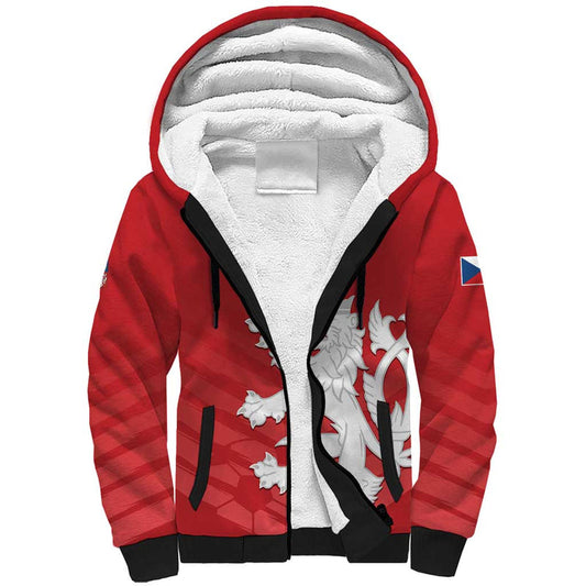 Custom Czech Republic 2024 Football Jeden Tym Jeden Cil Czechia Sherpa Hoodie