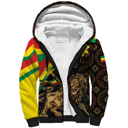 Enkutatash Ethiopia New Year Lion of Judah Adey Abeba Flower Sherpa Hoodie