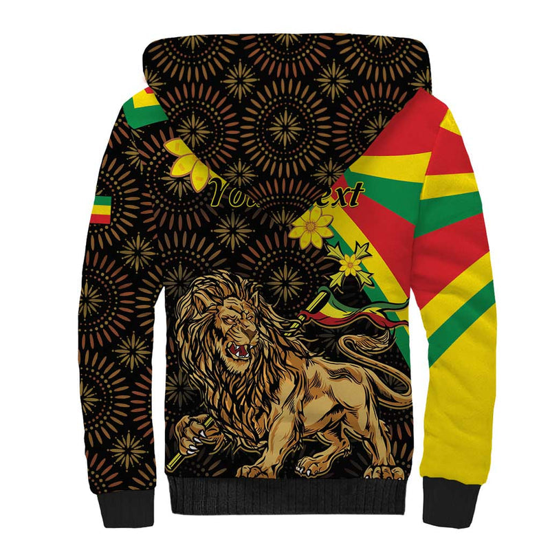 Enkutatash Ethiopia New Year Lion of Judah Adey Abeba Flower Sherpa Hoodie