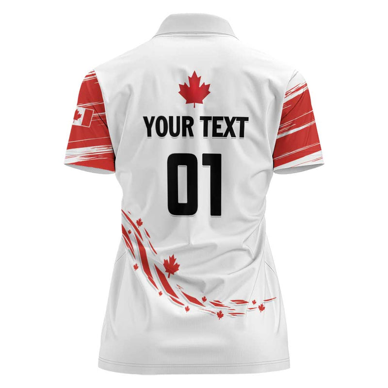 Custom Canada Hockey Canada Owns Hockey Women Polo Shirt