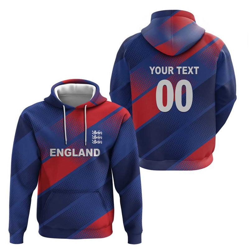 Custom England Cricket Come On Three Lions Hoodie
