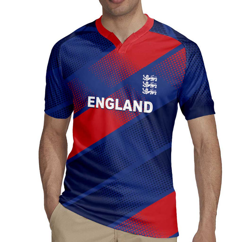 Custom England Cricket Come On Three Lions Rugby Jersey