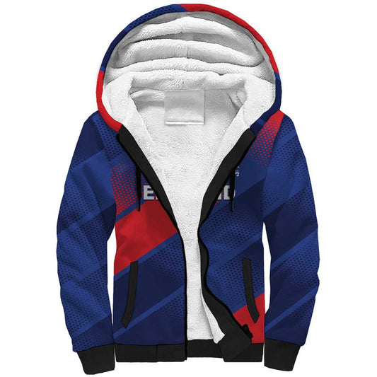 Custom England Cricket Come On Three Lions Sherpa Hoodie