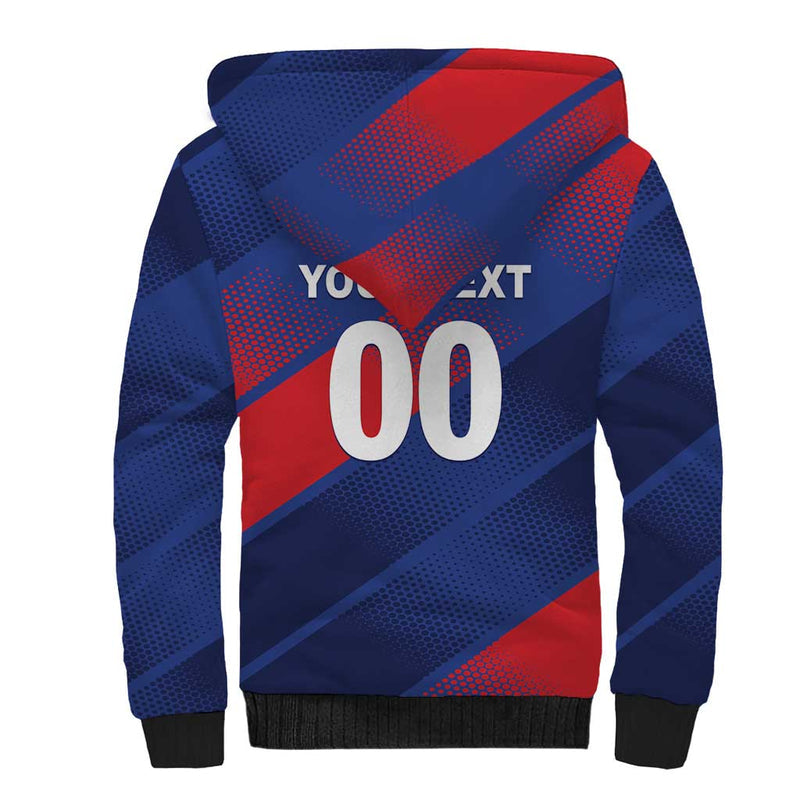 Custom England Cricket Come On Three Lions Sherpa Hoodie