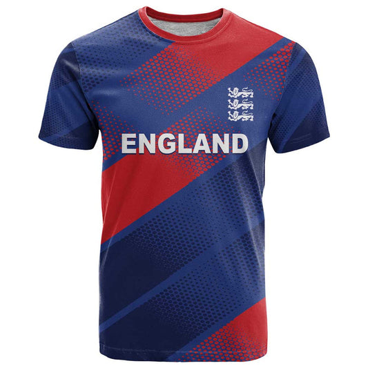 Custom England Cricket Come On Three Lions T Shirt