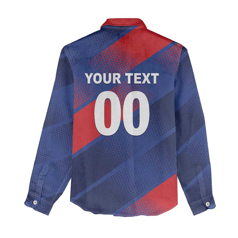 Custom England Cricket Come On Three Lions Women Casual Shirt