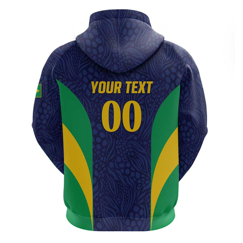 Custom Brazil Football Hoodie Canary Squad Go Champions