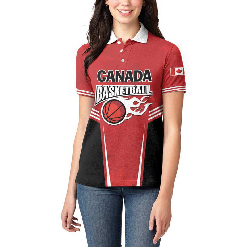 Custom Canada Basketball Dream Because I Can Women Polo Shirt