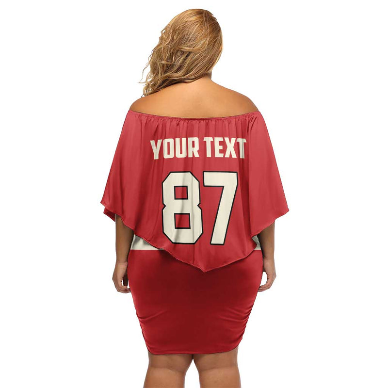 Custom Canada Hockey Canada Team Go Champions Off Shoulder Short Dress
